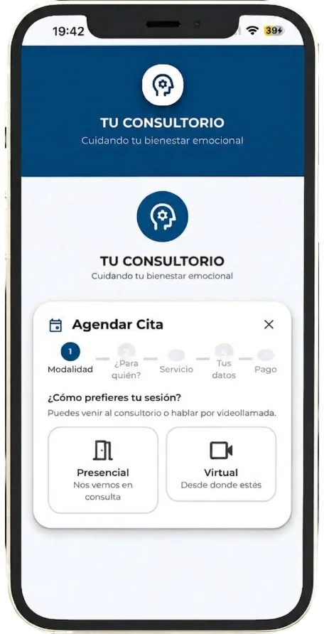 Reserva del paciente: presencial o virtual